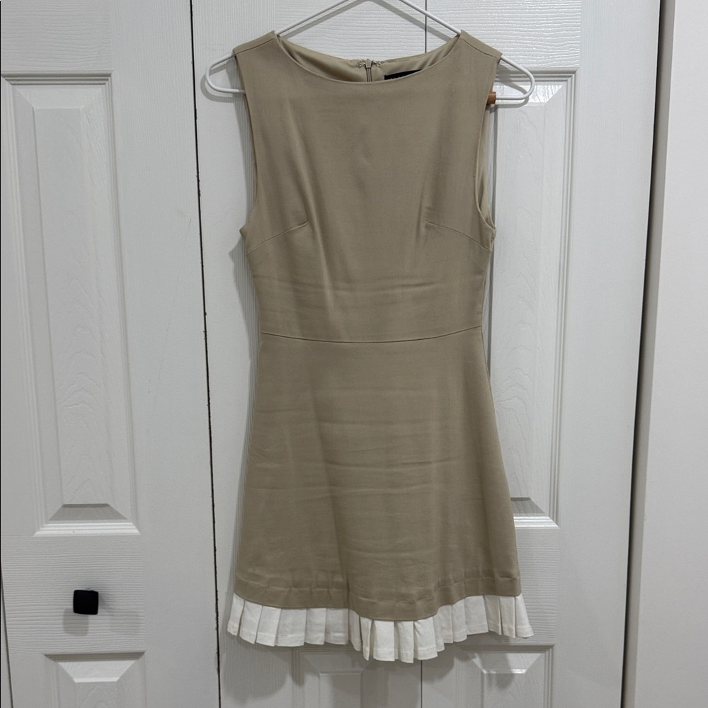 Blue Blush Beige and White Mini Dress